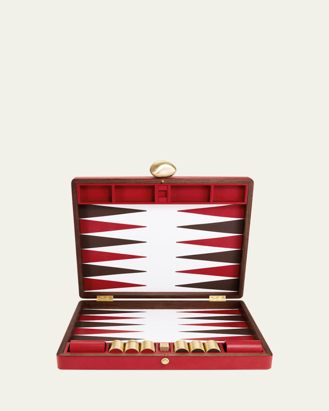 Pebble Leather Backgammon Set